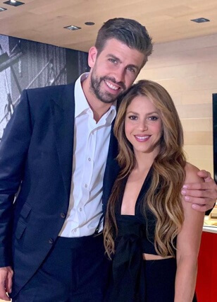 Shakira with her ex-partner.
